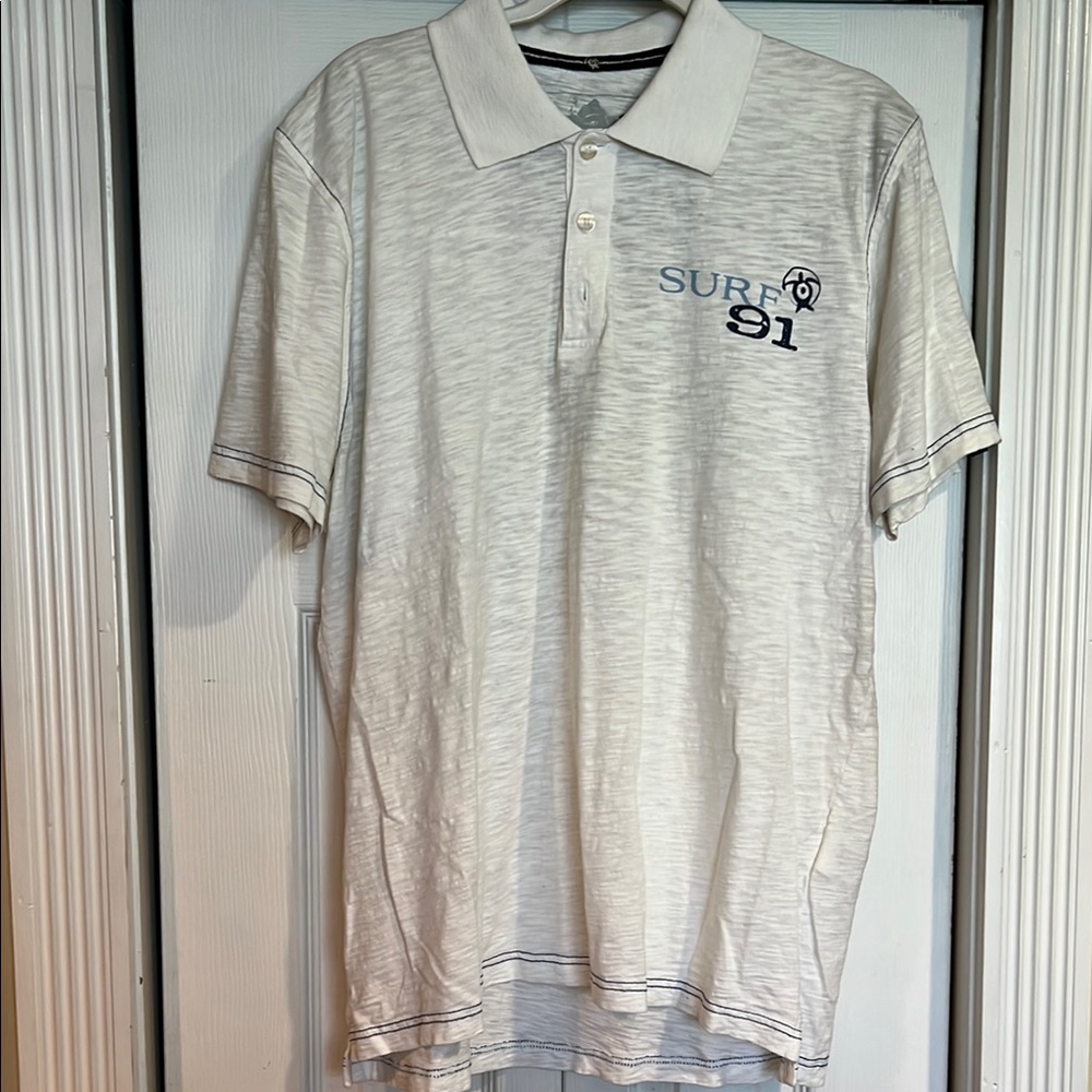 Mavi Men’s Classic White Polo Shirt with Textured Fabric